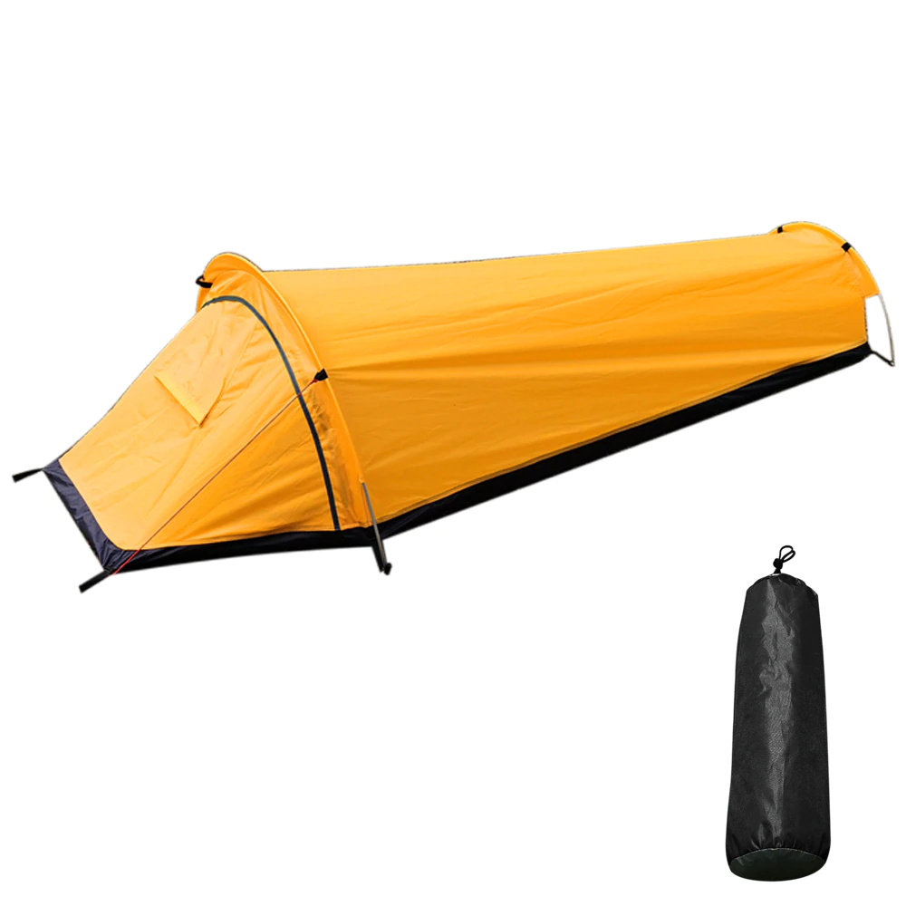 Cheap Goat Tents Backpacking Tent Outdoor Camping Sleeping Bag Tent Lightweight Single Person Tent Windproof Rainproof Camping Tent 220*90*50cm