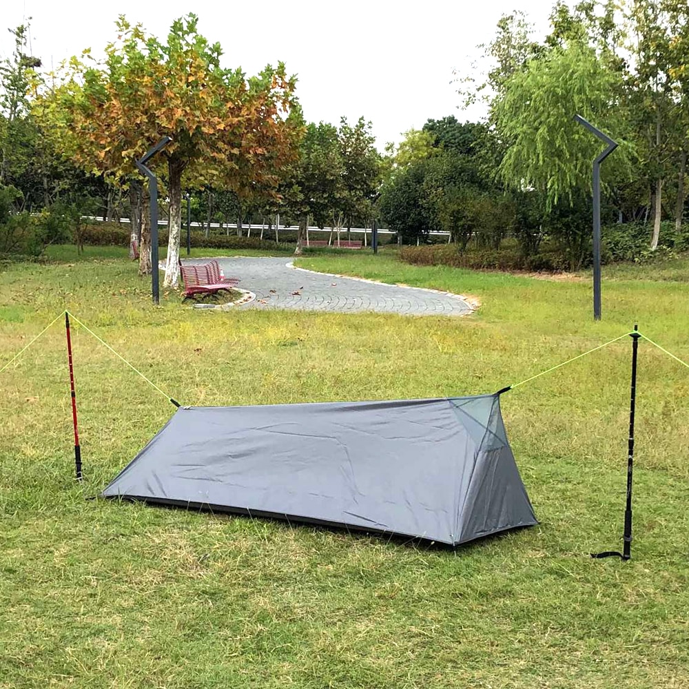 Cheap Goat Tents Backpacking Tent Outdoor Camping Sleeping Bag Tent Lightweight Single Person Tent With Net Tents Outdoor Camping Automatic