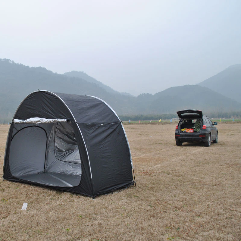 Cheap Goat Tents Black Suv Car Rear Extension Tent Bicycle Storage Outdoor Camping Multipurpose Large Space Oxford Silver Coated Waterproof Tour