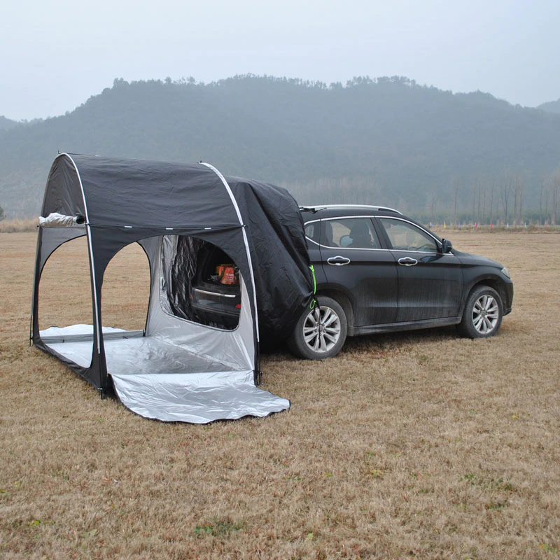 Cheap Goat Tents Black Suv Car Rear Extension Tent Bicycle Storage Outdoor Camping Multipurpose Large Space Oxford Silver Coated Waterproof Tour