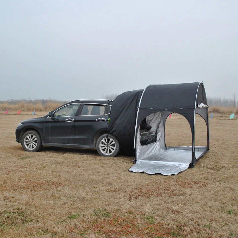 Cheap Goat Tents Black Suv Car Rear Extension Tent Bicycle Storage Outdoor Camping Multipurpose Large Space Oxford Silver Coated Waterproof Tour