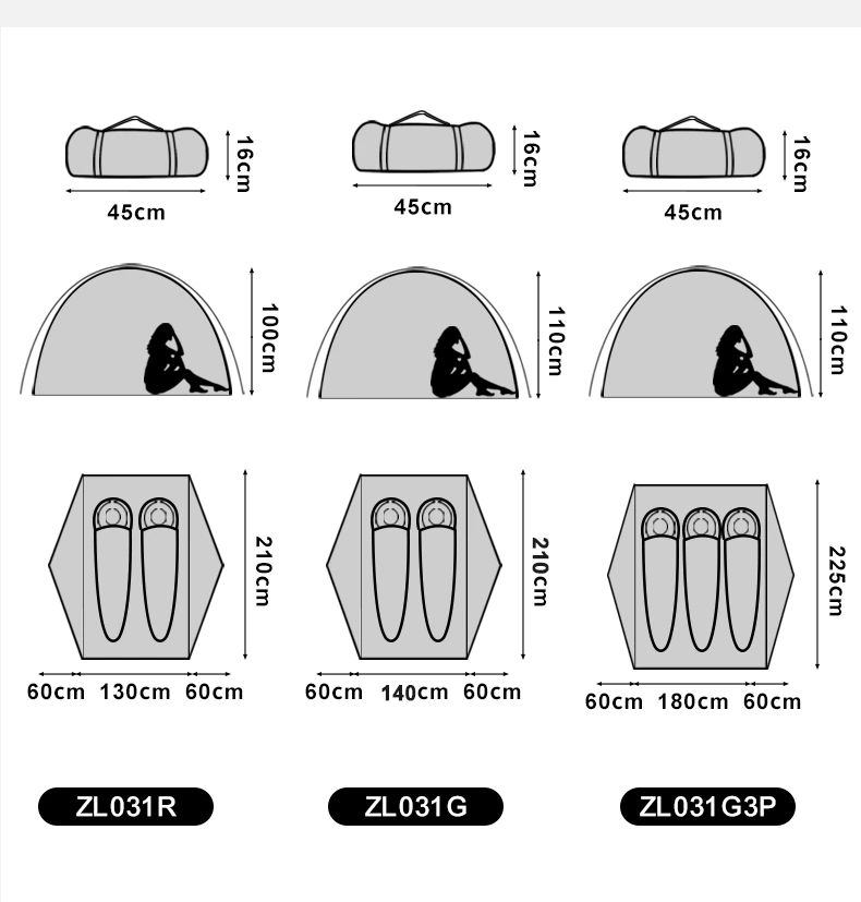 Cheap Goat Tents Bswolf 2 Persons Camping Tent Ultralight 20d 380t Nylon Double Layer Waterproof Backpacking Tent For Hiking Travel With Free Mat