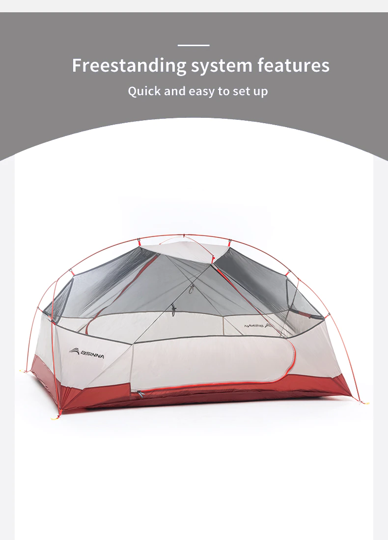Cheap Goat Tents Bswolf 2 Persons Camping Tent Ultralight 20d 380t Nylon Double Layer Waterproof Backpacking Tent For Hiking Travel With Free Mat