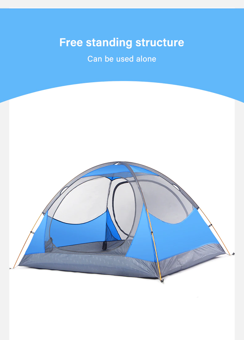Cheap Goat Tents Bswolf Camping Tent 2 Person Aluminum Pole Lightweight Tourist Tent Double Layer Portable Tent For Hiking,travelling