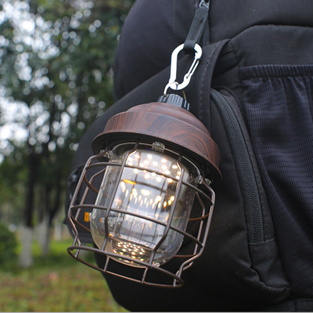 Cheap Goat Tents Camp Lantern Vintage Metal Hanging Lanterns 3600mah Rechargeable Lightweight Tent Light For Outdoor Pinecone Lamp Pendant Lamp