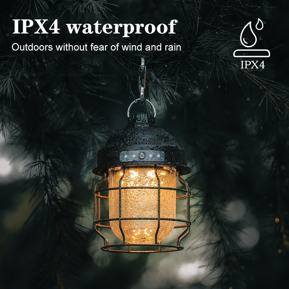 Cheap Goat Tents Camp Lantern Vintage Metal Hanging Lanterns 3600mah Rechargeable Lightweight Tent Light For Outdoor Pinecone Lamp Pendant Lamp