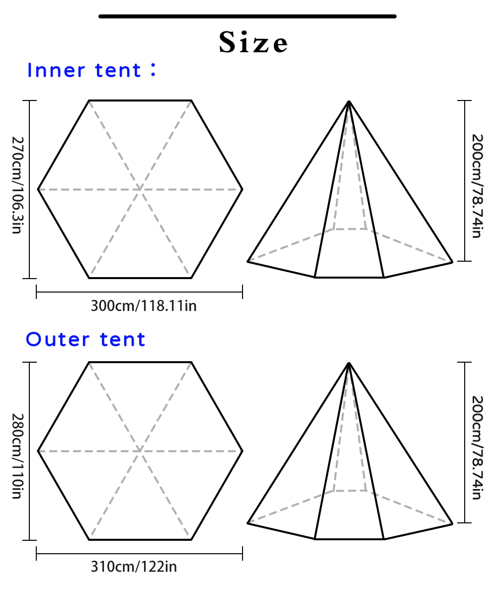 Cheap Goat Tents Camping Complete Teepee Tent For Adults Ultralight Pyramid Tent 4 Person Outdoor Waterproof Double Layer Large Family Tipi Tent