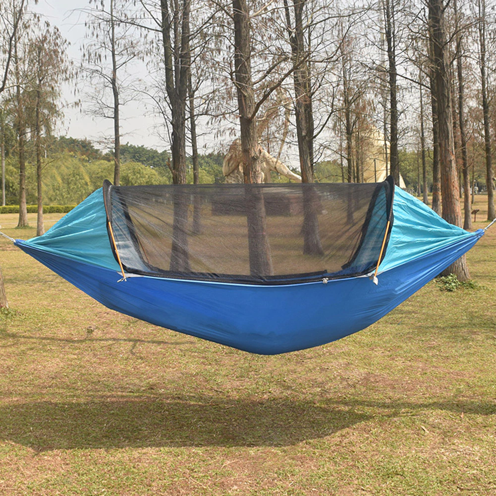 Cheap Goat Tents Camping Hammock Mosquito Net 2 Person Aluminum Pole Travel Tree House Swing Outdoor Parachute Hanging Bed Camping Garden Tent