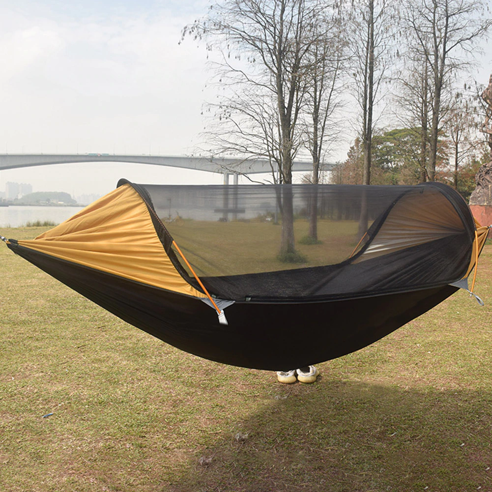 Cheap Goat Tents Camping Hammock Mosquito Net 2 Person Aluminum Pole Travel Tree House Swing Outdoor Parachute Hanging Bed Camping Garden Tent