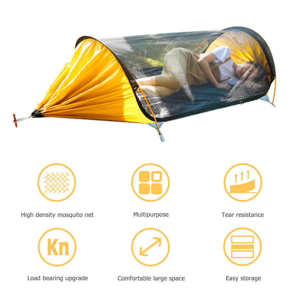 Cheap Goat Tents Camping Hammock Mosquito Net 2 Person Aluminum Pole Travel Tree House Swing Outdoor Parachute Hanging Bed Camping Garden Tent
