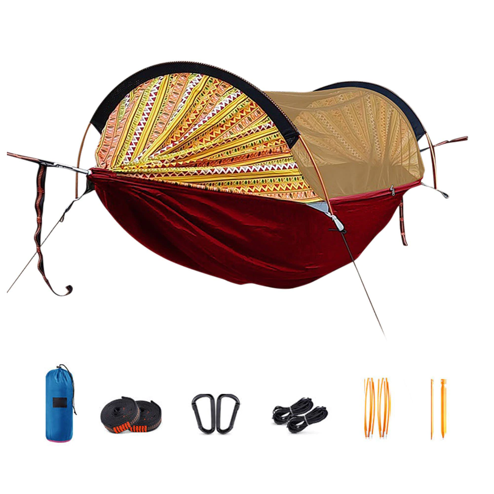 Cheap Goat Tents Camping Hammock Mosquito Net 2 Person Aluminum Pole Travel Tree House Swing Outdoor Parachute Hanging Bed Camping Garden Tent