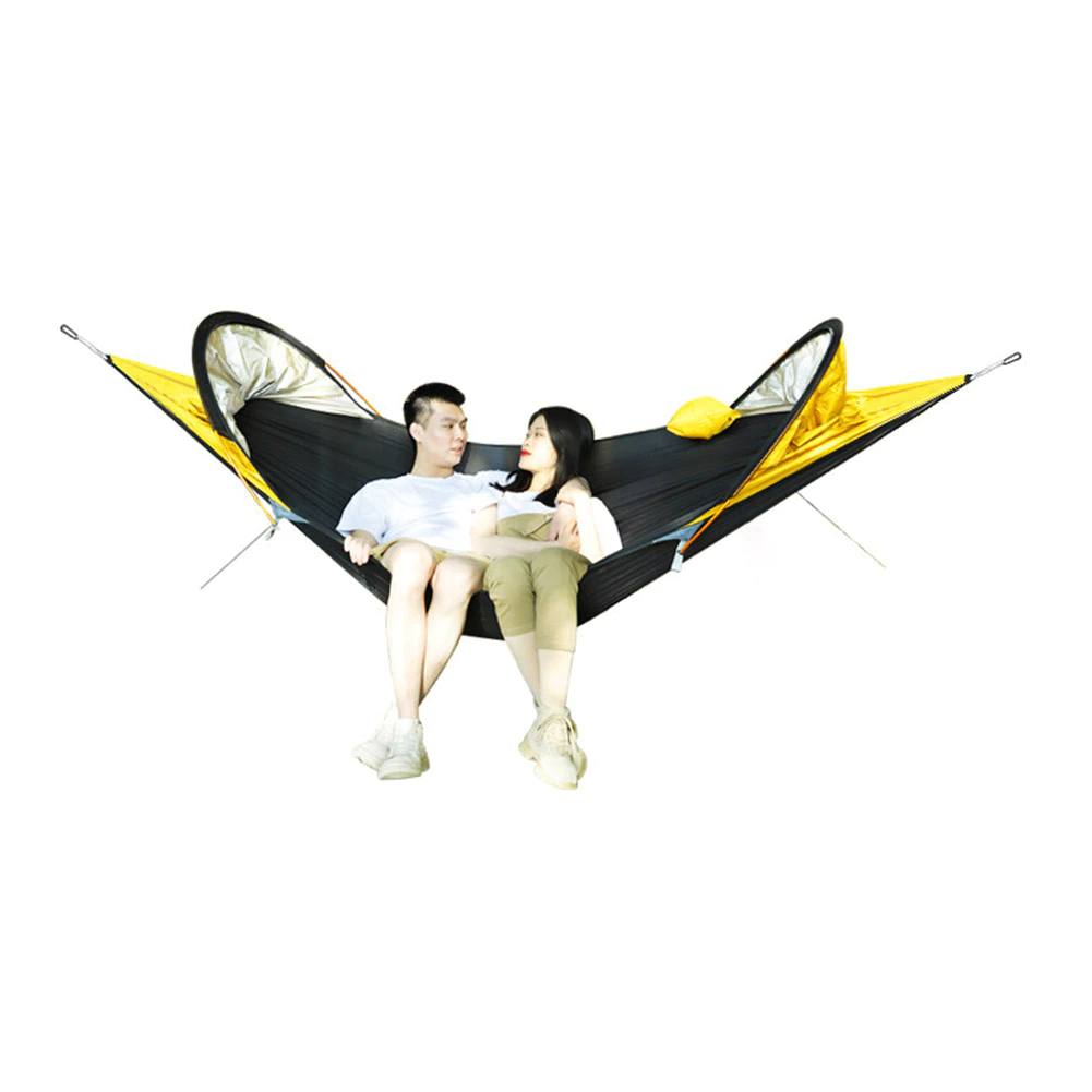 Cheap Goat Tents Camping Hammock Mosquito Net 2 Person Aluminum Pole Travel Tree House Swing Outdoor Parachute Hanging Bed Camping Garden Tent