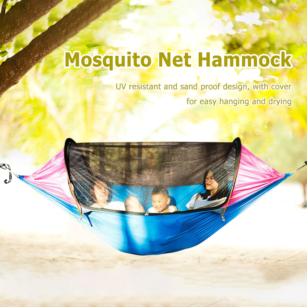 Cheap Goat Tents Camping Hammock Mosquito Net 2 Person Aluminum Pole Travel Tree House Swing Outdoor Parachute Hanging Bed Camping Garden Tent