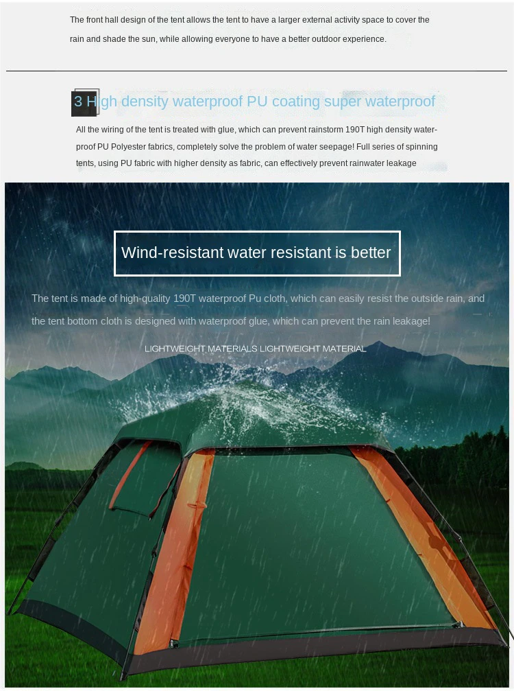 Cheap Goat Tents Camping Tent 2 Person Outdoor Waterproof Instant Setup Tent Tourist Tent Winter Fishing Tent Automatic Quick Open Tent 4 Person