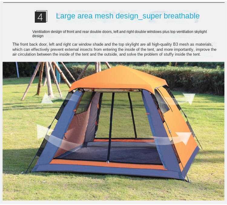 Cheap Goat Tents Camping Tent 2 Person Outdoor Waterproof Instant Setup Tent Tourist Tent Winter Fishing Tent Automatic Quick Open Tent 4 Person