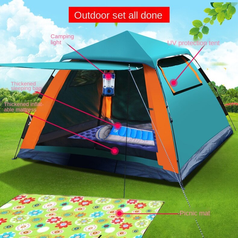 Cheap Goat Tents Camping Tent 2 Person Outdoor Waterproof Instant Setup Tent Tourist Tent Winter Fishing Tent Automatic Quick Open Tent 4 Person