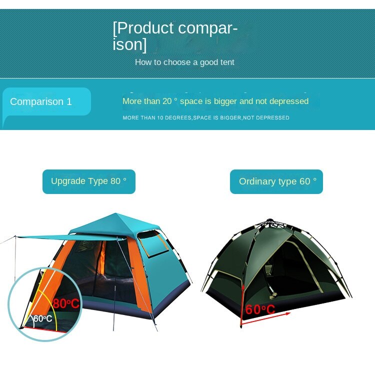 Cheap Goat Tents Camping Tent 2 Person Outdoor Waterproof Instant Setup Tent Tourist Tent Winter Fishing Tent Automatic Quick Open Tent 4 Person
