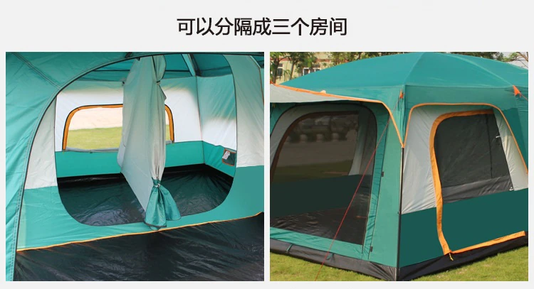 Cheap Goat Tents Camping Tent Leisure One Bedroom One Living Room Medium 380x260x195cm Double Layer Rainproof Panoramic Sunroof Tent