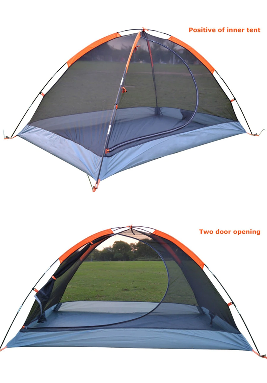 Cheap Goat Tents Camping Tent Lightweight 2 Person Backpacking Tent Double Layer Portable Handbag For Hiking Travelling Tents Outdoor Barraca