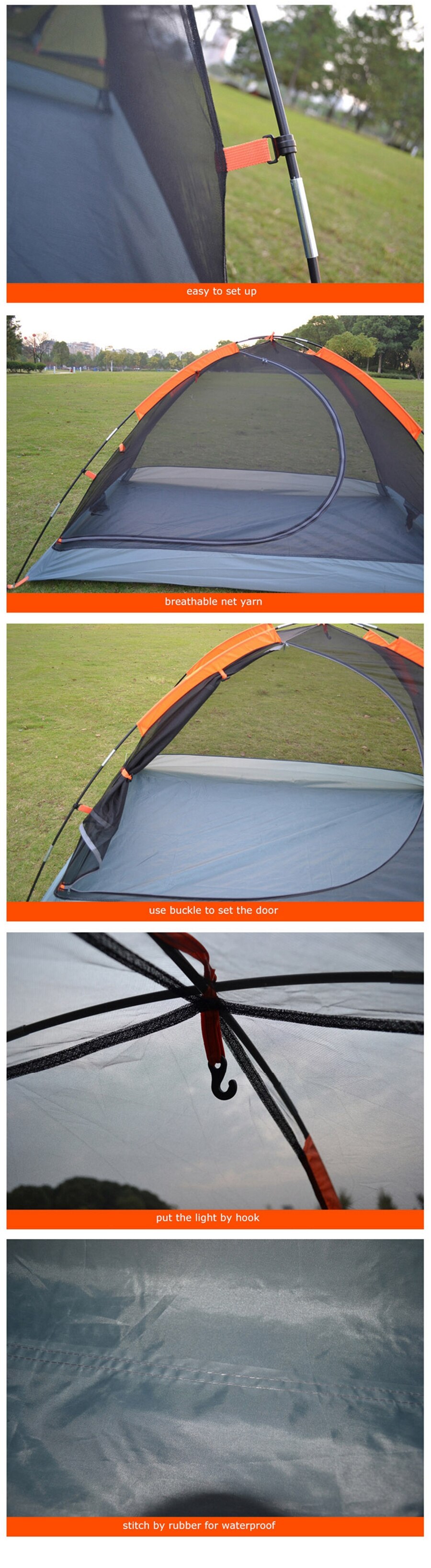 Cheap Goat Tents Camping Tent Lightweight 2 Person Backpacking Tent Double Layer Portable Handbag For Hiking Travelling Tents Outdoor Barraca