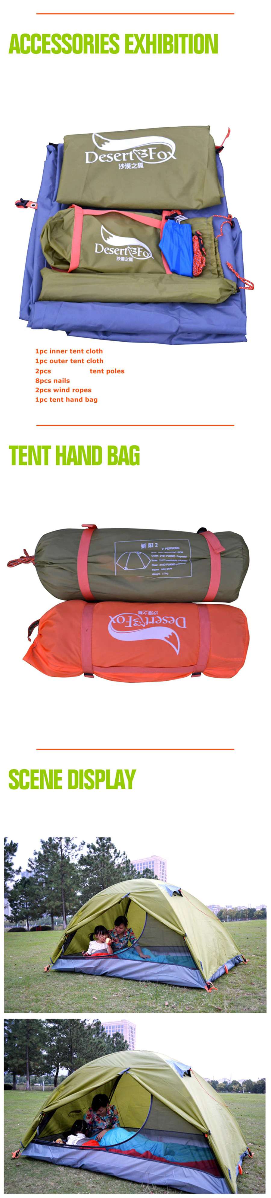 Cheap Goat Tents Camping Tent Lightweight 2 Person Backpacking Tent Double Layer Portable Handbag For Hiking Travelling Tents Outdoor Barraca