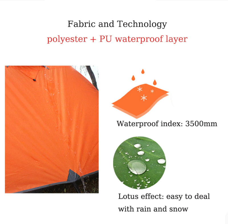 Cheap Goat Tents Camping Tent Waterproof Hiking Tent Double Layer Outdoor Backpacking Tent 2 Person Tents For Tourism