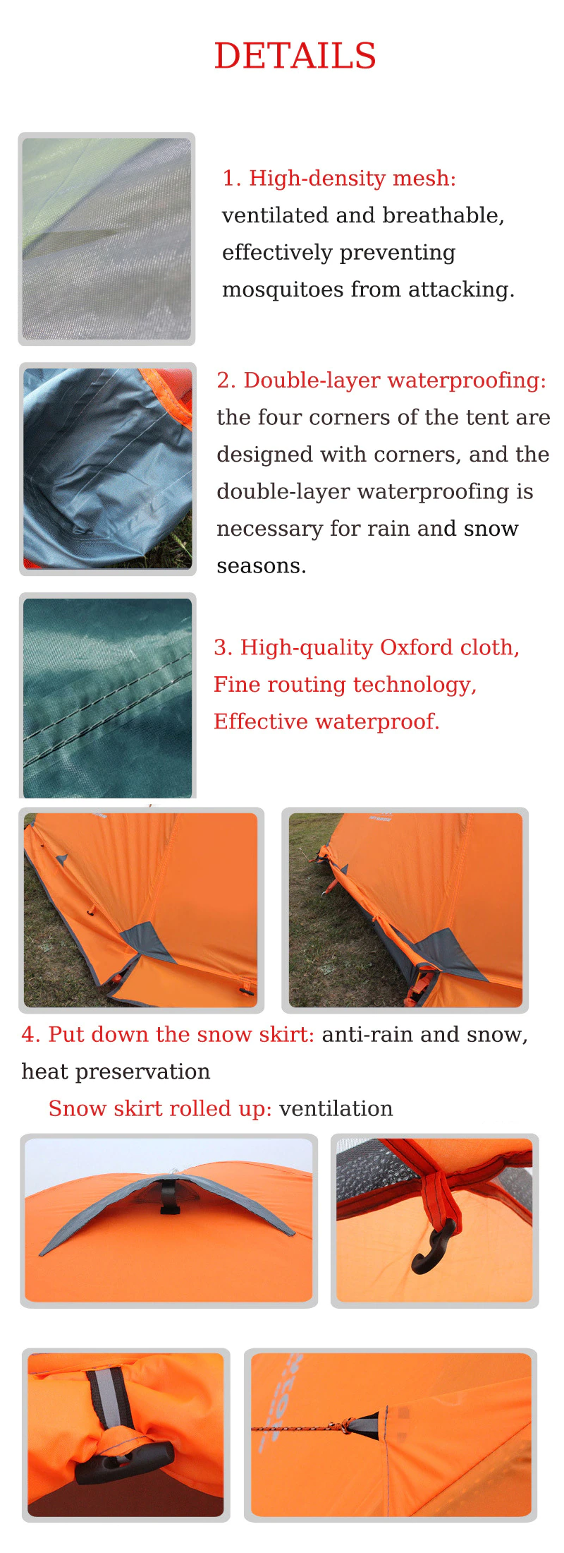 Cheap Goat Tents Camping Tent Waterproof Hiking Tent Double Layer Outdoor Backpacking Tent 2 Person Tents For Tourism