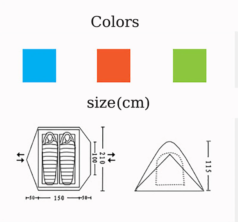 Cheap Goat Tents Camping Tent Waterproof Hiking Tent Double Layer Outdoor Backpacking Tent 2 Person Tents For Tourism