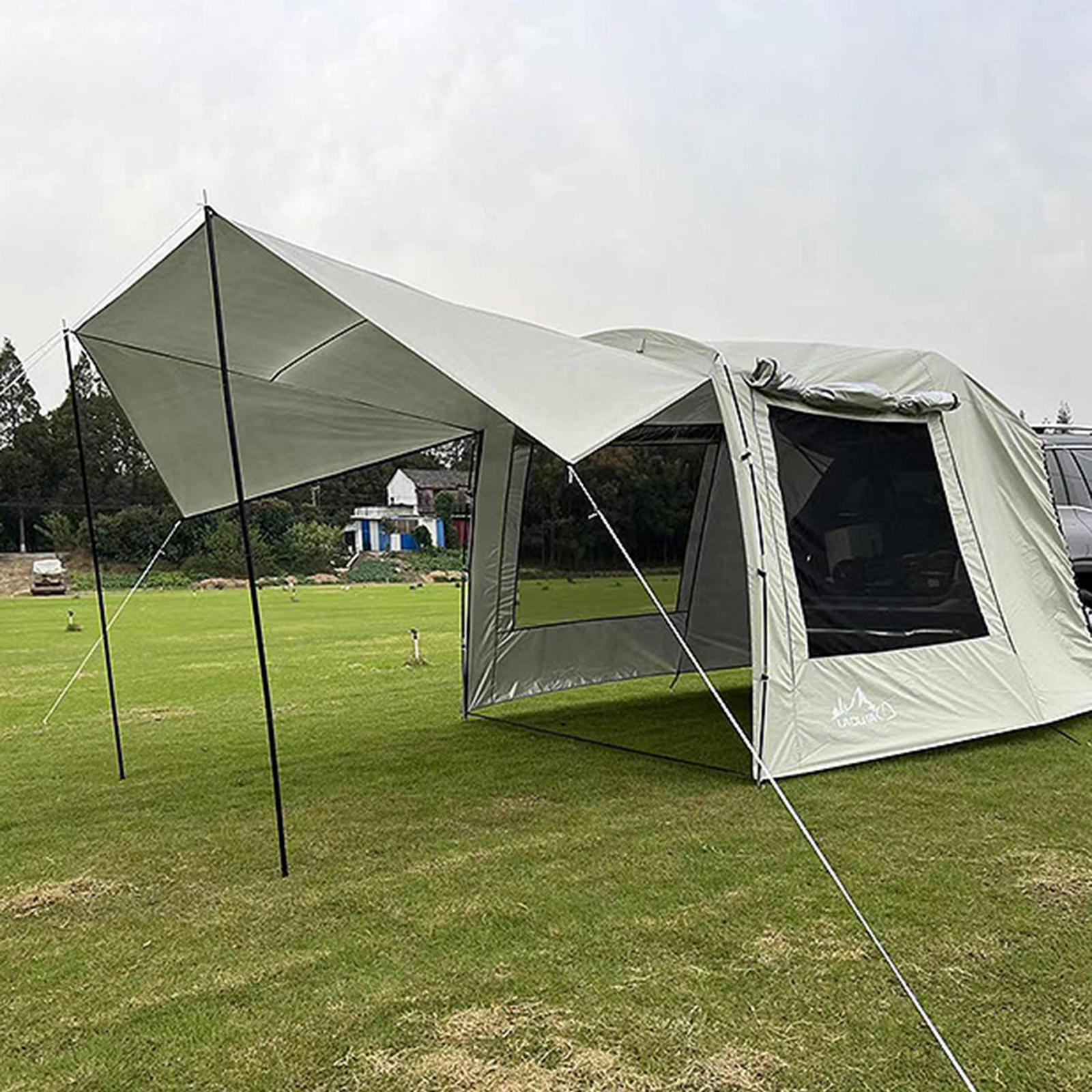 Cheap Goat Tents Car Rear Tent Extension Waterproof Trailer Tent Camping Shelter Canopy Car Trunk Tent For Outdoor Tour Barbecue Picnic