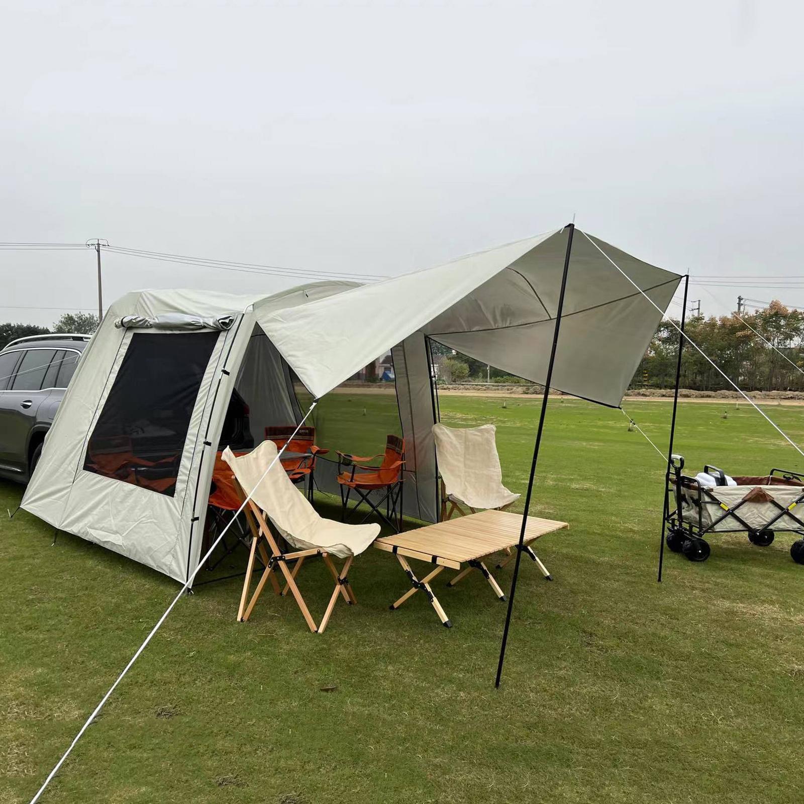 Cheap Goat Tents Car Rear Tent Extension Waterproof Trailer Tent Camping Shelter Canopy Car Trunk Tent For Outdoor Tour Barbecue Picnic