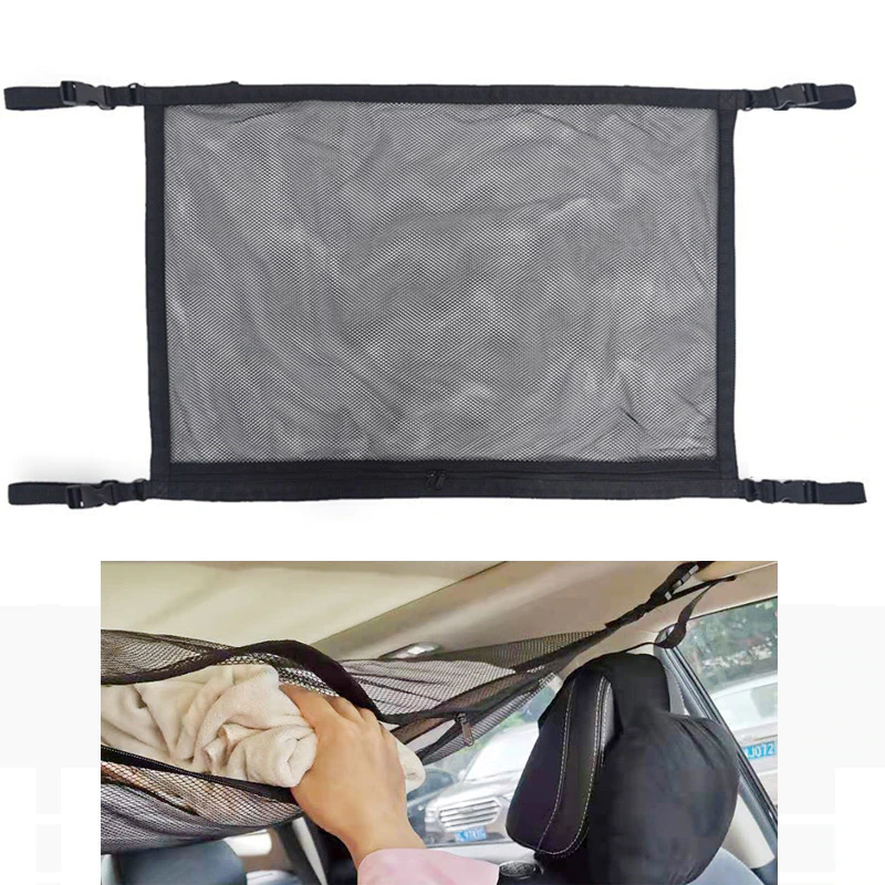 Cheap Goat Tents Car Roof Storage Organizer Automotive Ceiling Cargo Net Pocket Mesh Car Camping Accessories Storage Bag Roof Tent