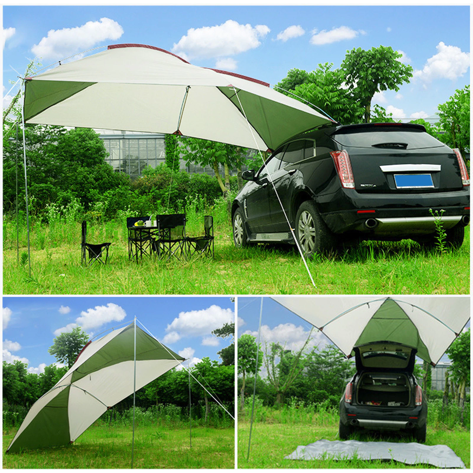 Cheap Goat Tents Car Tent Portable Waterproof Camping Shelter Car Rear Canopy Outdoor Side Canopy Sun Protection For Car Self