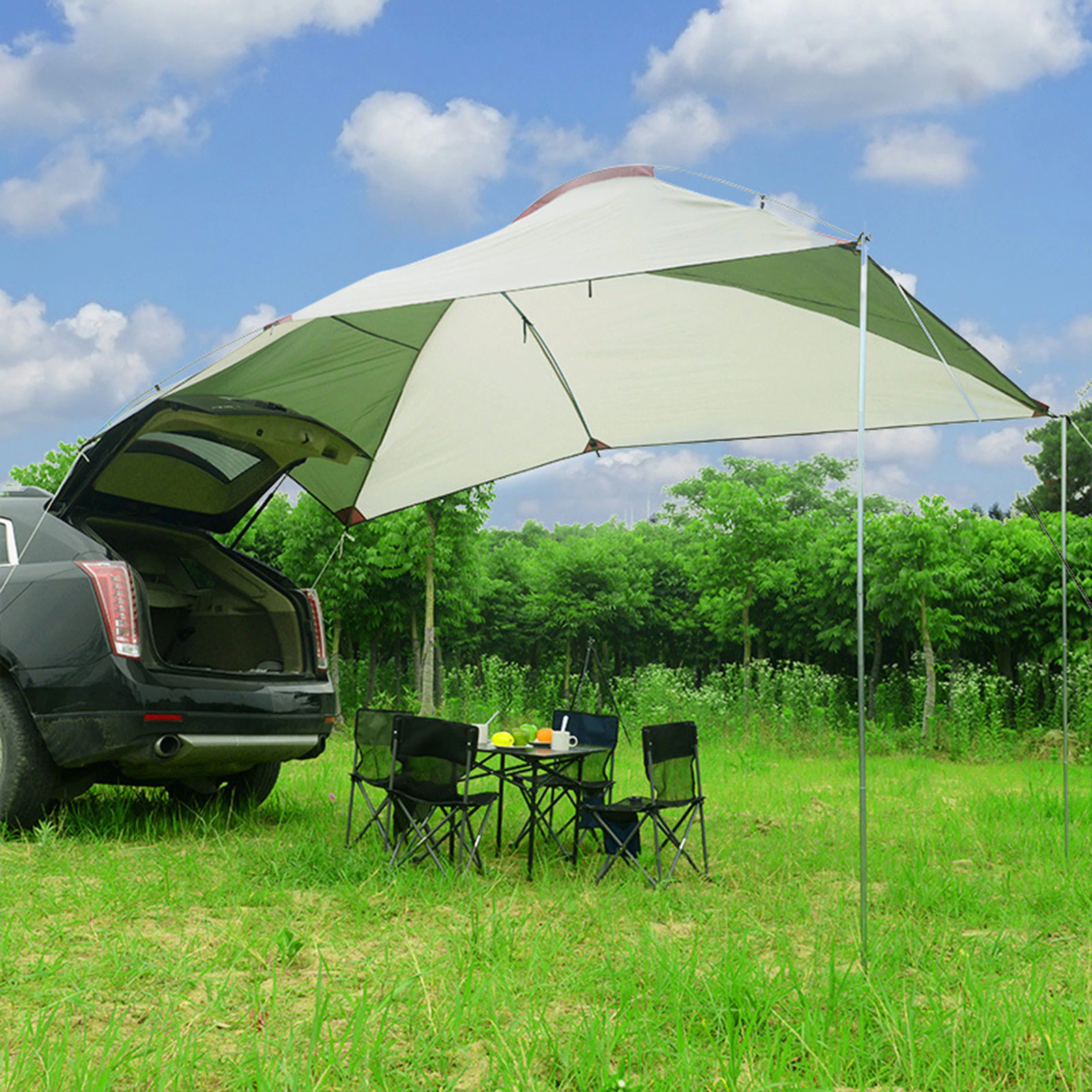 Cheap Goat Tents Car Tent Portable Waterproof Camping Shelter Car Rear Canopy Outdoor Side Canopy Sun Protection For Car Self
