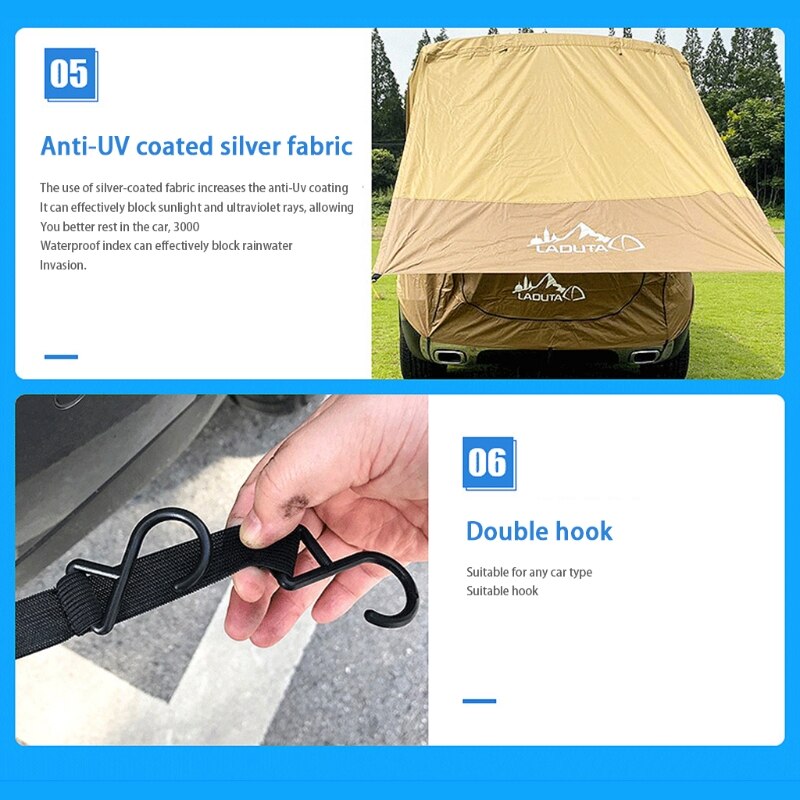 Cheap Goat Tents Car Tent Sunshade Rainproof Tailgate Shade Awning Tent For Car Self