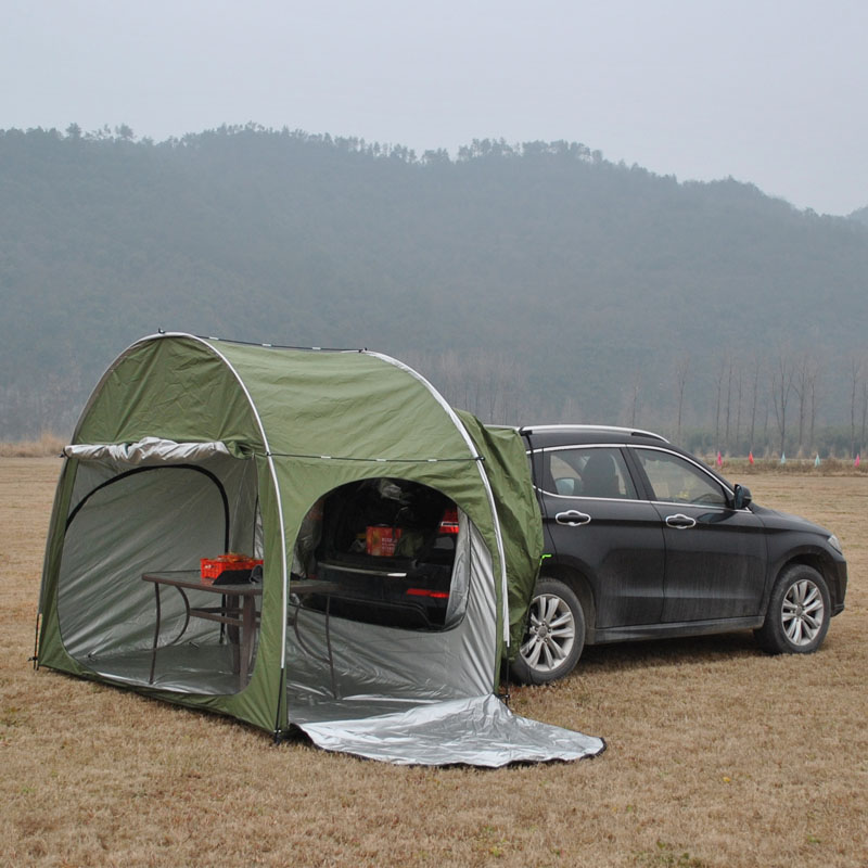 Cheap Goat Tents Car Travel Suv Car Rear Extension Tent Bicycle Storage Outdoor Camping Multipurpose Large Space Oxford Silver Coated Waterproof