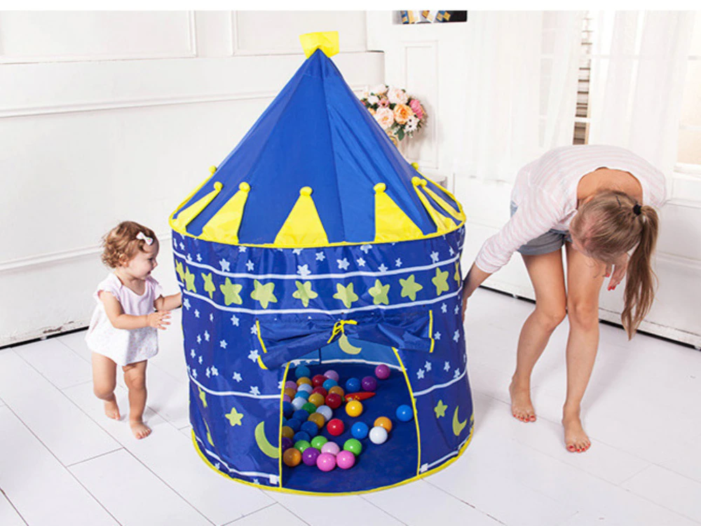 Cheap Goat Tents Children Play Tent Portable Foldable Princess Prince Castle Girl Boy Cubby Ger Play House Kids Gifts Indoor Outdoor Toy