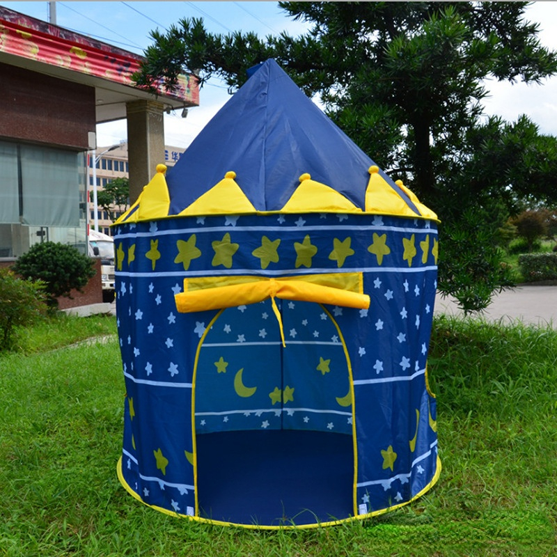 Cheap Goat Tents Children Play Tent Portable Foldable Princess Prince Castle Girl Boy Cubby Ger Play House Kids Gifts Indoor Outdoor Toy