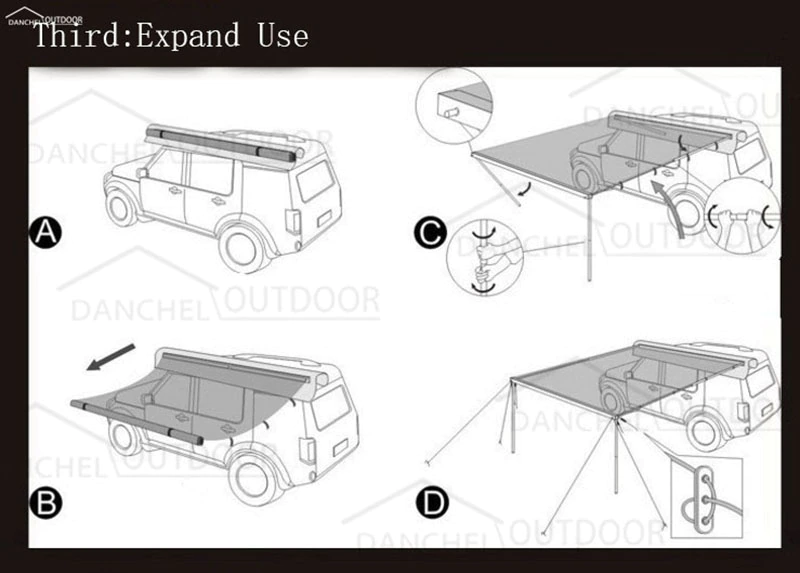 Cheap Goat Tents Danchel Car Side Awning Rooftop Tent 4wd Waterproof Side Tent For Car Sunshelter