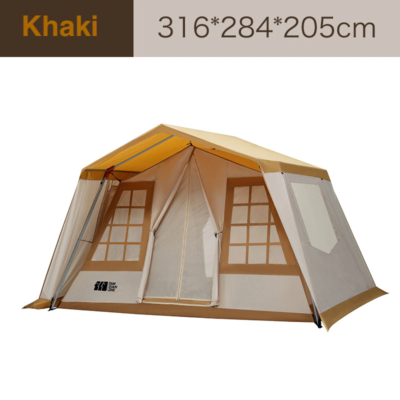 Cheap Goat Tents Explorers Outdoor Tent Camping Thickened Room Type Tent Sunscreen And Rainproof Villa Large Luxury Camping Tent