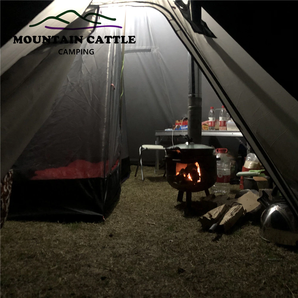 Cheap Goat Tents Extra Big Pyramid Inside Tent Ultralight Rodless Backpacking Mesh Tent Outdoor Camping Travel Tourist Pyramid Teepee Summer Tent