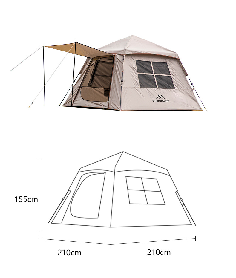 Cheap Goat Tents Fast Open Fully Automatic Tent Outdoor Camp Tourist Small Cap 150d Oxford Waterproof Windproof Family Picnic Travel 3