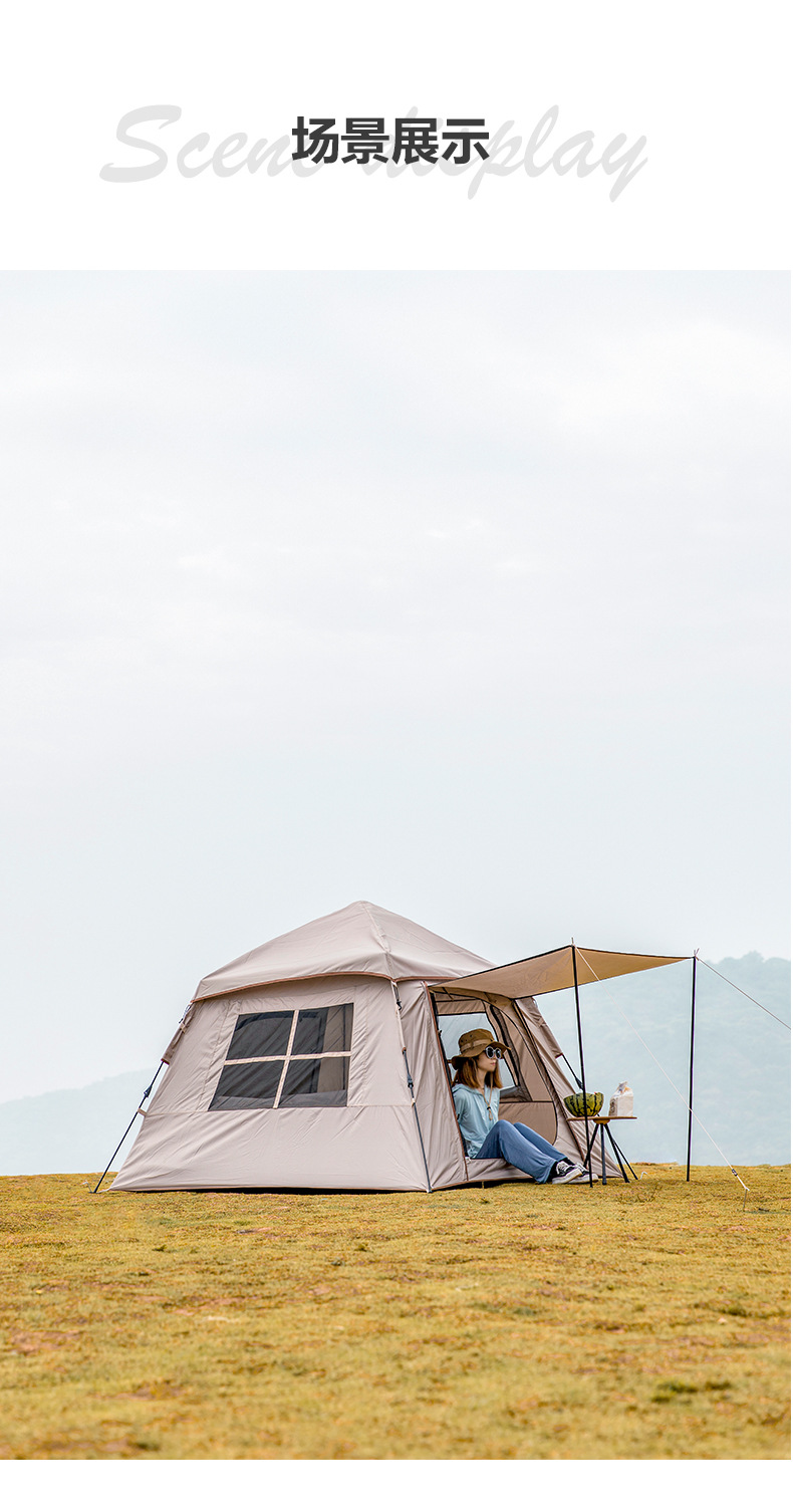 Cheap Goat Tents Fast Open Fully Automatic Tent Outdoor Camp Tourist Small Cap 150d Oxford Waterproof Windproof Family Picnic Travel 3