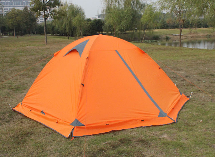 Cheap Goat Tents Flytop 3 Person Double Layer Aluminum Poles Large Space Camping Tent With Snow Skirt