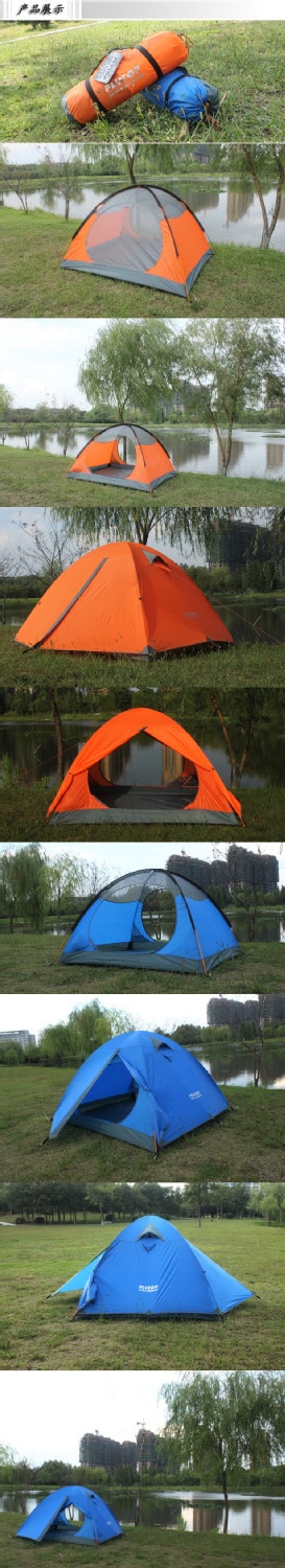 Cheap Goat Tents Flytop High Quality Double Layer Aluminum Rod Three Person Waterproof Camping Tent Beach Tent