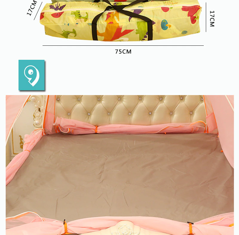 Cheap Goat Tents Fully Automatic Indoor Bed Tent Kids Children Playhouse Dream Princess Tent Windproof Winter Warm Summer Mosquito Net Tent 4size