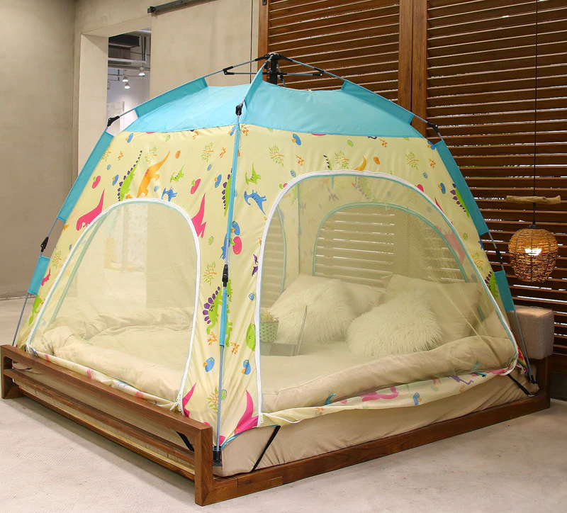 Cheap Goat Tents Fully Automatic Indoor Bed Tent Kids Children Playhouse Dream Princess Tent Windproof Winter Warm Summer Mosquito Net Tent 4size