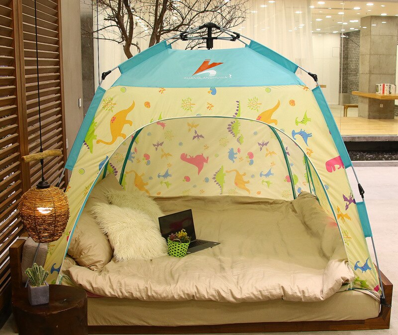 Cheap Goat Tents Fully Automatic Indoor Bed Tent Kids Children Playhouse Dream Princess Tent Windproof Winter Warm Summer Mosquito Net Tent 4size