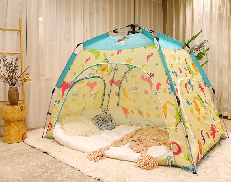 Cheap Goat Tents Fully Automatic Indoor Bed Tent Kids Children Playhouse Dream Princess Tent Windproof Winter Warm Summer Mosquito Net Tent 4size