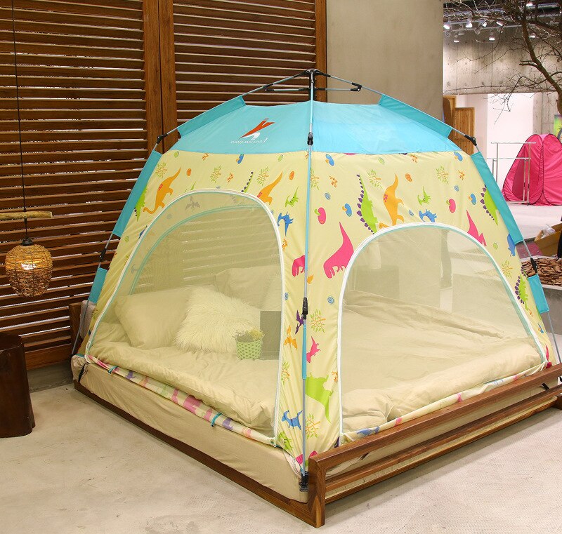 Cheap Goat Tents Fully Automatic Indoor Bed Tent Kids Children Playhouse Dream Princess Tent Windproof Winter Warm Summer Mosquito Net Tent 4size