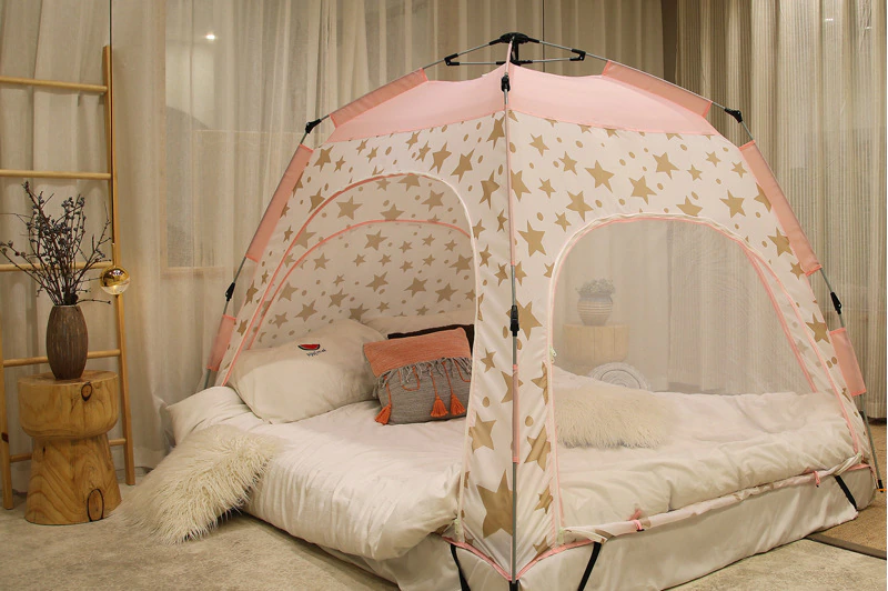 Cheap Goat Tents Fully Automatic Indoor Bed Tent Kids Children Playhouse Dream Princess Tent Windproof Winter Warm Summer Mosquito Net Tent 4size